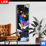 Leuchtbild Dia Fluid Art Bubbless Neon Schmal Produktvorschau mit dem Bild Fluid Art - Bubbless Neon im Format Schmal.