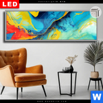 Leuchtbild Dia Fluid Art Floral No 2 Panorama Produktvorschau mit dem Bild Fluid Art Floral No.2 im Format Panorama.