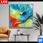 Leuchtbild Dia Fluid Art Floral No 2 Quadrat Produktvorschau mit dem Bild Fluid Art Floral No.2 im Format Quadrat.