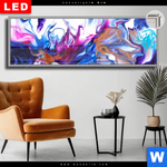 Leuchtbild Dia Fluid Art Floral Panorama Produktvorschau mit dem Bild Fluid Art Floral im Format Panorama.
