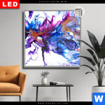 Leuchtbild Dia Fluid Art Floral Quadrat Produktvorschau mit dem Bild Fluid Art Floral im Format Quadrat.