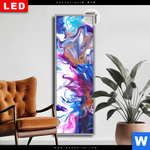 Leuchtbild Dia Fluid Art Floral Schmal Produktvorschau mit dem Bild Fluid Art Floral im Format Schmal.