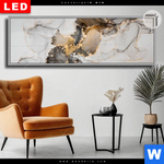 Leuchtbild Dia Fluid Art Gold Panorama Produktvorschau mit dem Bild Fluid Art Gold im Format Panorama.