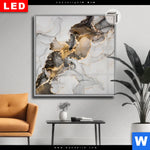 Leuchtbild Dia Fluid Art Gold Quadrat Produktvorschau mit dem Bild Fluid Art Gold im Format Quadrat.