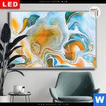 Leuchtbild Dia Fluid Art Lagune Querformat Produktvorschau mit dem Bild Fluid Art Lagune im Format Querformat.