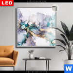 Leuchtbild Dia Fluid Art Lila Tuerkis Quadrat Produktvorschau mit dem Bild Fluid Art Lila & Türkis im Format Quadrat.