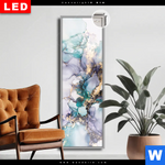 Leuchtbild Dia Fluid Art Lila Tuerkis Schmal Produktvorschau mit dem Bild Fluid Art Lila & Türkis im Format Schmal.