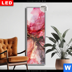 Leuchtbild Dia Fluid Art Rot Braun Schmal Produktvorschau mit dem Bild Fluid Art Rot & Braun im Format Schmal.