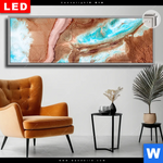 Leuchtbild Dia Fluid Art Sandbank Panorama Produktvorschau mit dem Bild Fluid Art Sandbank im Format Panorama.