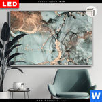 Leuchtbild Dia Fluid Art Tuerkis Querformat Produktvorschau mit dem Bild Fluid Art Türkis im Format Querformat.