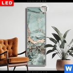 Leuchtbild Dia Fluid Art Tuerkis Schmal Produktvorschau mit dem Bild Fluid Art Türkis im Format Schmal.