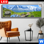 Leuchtbild Dia Franzoesische Alpen Panorama Produktvorschau mit dem Bild Französische Alpen im Format Panorama.