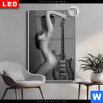 Leuchtbild Dia Frau Gitarre Hochformat Produktvorschau mit dem Bild Frau & Gitarre im Format Hochformat.