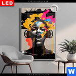 Leuchtbild Dia Frau Mit Kopfhoerern Hochformat Produktvorschau mit dem Bild Frau mit Kopfhörern im Format Hochformat.