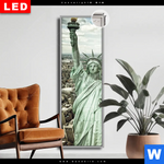 Leuchtbild Dia Freiheit Ueber Manhattan Schmal Produktvorschau mit dem Bild Freiheit über Manhattan im Format Schmal.