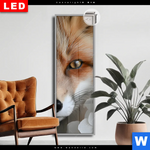 Leuchtbild Dia Friedlicher Fuchs Und Blumen Schmal Produktvorschau mit dem Bild Friedlicher Fuchs und Blumen im Format Schmal.