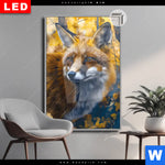 Leuchtbild Dia Fuchs Im Blaetterwald Hochformat Produktvorschau mit dem Bild Fuchs im Blätterwald im Format Hochformat.