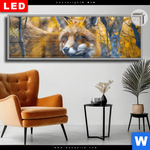 Leuchtbild Dia Fuchs Im Blaetterwald Panorama Produktvorschau mit dem Bild Fuchs im Blätterwald im Format Panorama.