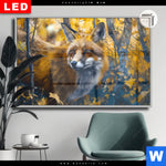 Leuchtbild Dia Fuchs Im Blaetterwald Querformat Produktvorschau mit dem Bild Fuchs im Blätterwald im Format Querformat.
