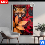 Leuchtbild Dia Fuchs Im Herbstlaub Hochformat Produktvorschau mit dem Bild Fuchs im Herbstlaub im Format Hochformat.