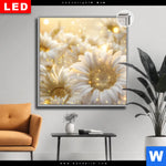 Leuchtbild Dia Funkelnde Blumen In Gold Quadrat Produktvorschau mit dem Bild Funkelnde Blumen in Gold im Format Quadrat.