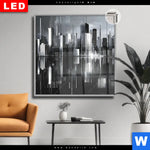 Leuchtbild Dia Futuristische Skyline Quadrat Produktvorschau mit dem Bild Futuristische Skyline im Format Quadrat.