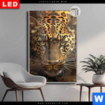 Leuchtbild Dia Geheimnisvoller Leopard Hochformat Produktvorschau mit dem Bild Geheimnisvoller Leopard im Format Hochformat.