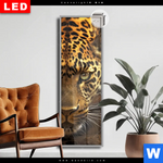 Leuchtbild Dia Geheimnisvoller Leopard Schmal Produktvorschau mit dem Bild Geheimnisvoller Leopard im Format Schmal.
