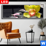 Leuchtbild Dia Gelbe Orchidee Panorama Produktvorschau mit dem Bild Gelbe Orchidee im Format Panorama.
