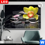 Leuchtbild Dia Gelbe Orchidee Querformat Produktvorschau mit dem Bild Gelbe Orchidee im Format Querformat.