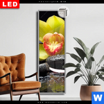 Leuchtbild Dia Gelbe Orchidee Schmal Produktvorschau mit dem Bild Gelbe Orchidee im Format Schmal.