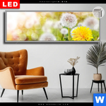 Leuchtbild Dia Gelber Loewenzahn Panorama Produktvorschau mit dem Bild Gelber Löwenzahn im Format Panorama.