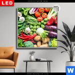 Leuchtbild Dia Gesundes Gemuese Quadrat Produktvorschau mit dem Bild Gesundes Gemüse im Format Quadrat.