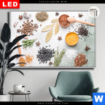 Leuchtbild Dia Gewuerze Auf Hellem Untergrund Querformat Produktvorschau mit dem Bild Gewürze auf hellem Untergrund im Format Querformat.