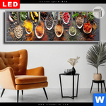 Leuchtbild Dia Gewuerze Auf Loeffeln No 2 Panorama Produktvorschau mit dem Bild Gewürze auf Löffeln No. 2 im Format Panorama.