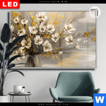 Leuchtbild Dia Goldene Bluetenpoesie Querformat Produktvorschau mit dem Bild Goldene Blütenpoesie im Format Querformat.