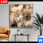 Leuchtbild Dia Goldene Bluetenpracht Quadrat Produktvorschau mit dem Bild Goldene Blütenpracht im Format Quadrat.