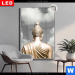 Leuchtbild Dia Goldene Buddha Statue Hochformat Produktvorschau mit dem Bild Goldene Buddha Statue im Format Hochformat.