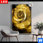 Leuchtbild Dia Goldene Rose Hochformat Produktvorschau mit dem Bild Goldene Rose im Format Hochformat.