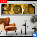 Leuchtbild Dia Goldene Rose Panorama Produktvorschau mit dem Bild Goldene Rose im Format Panorama.