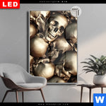 Leuchtbild Dia Goldene Schaedel Hochformat Produktvorschau mit dem Bild Goldene Schädel im Format Hochformat.