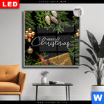 Leuchtbild Dia Goldene Weihnachtsgruesse Quadrat Produktvorschau mit dem Bild Goldene Weihnachtsgrüße im Format Quadrat.