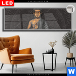 Leuchtbild Dia Goldener Buddha Panorama Produktvorschau mit dem Bild Goldener Buddha im Format Panorama.