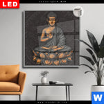 Leuchtbild Dia Goldener Buddha Quadrat Produktvorschau mit dem Bild Goldener Buddha im Format Quadrat.