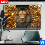 Leuchtbild Dia Goldener Loewe Querformat Produktvorschau mit dem Bild Goldener Löwe im Format Querformat.