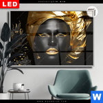 Leuchtbild Dia Goldenes Ananasmaedchen No 1 Querformat Produktvorschau mit dem Bild Goldenes Ananasmädchen No.1 im Format Querformat.