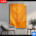 Leuchtbild Dia Goldenes Blatt Hochformat Produktvorschau mit dem Bild Goldenes Blatt im Format Hochformat.