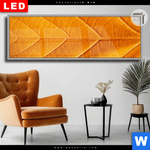 Leuchtbild Dia Goldenes Blatt Panorama Produktvorschau mit dem Bild Goldenes Blatt im Format Panorama.