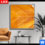 Leuchtbild Dia Goldenes Blatt Quadrat Produktvorschau mit dem Bild Goldenes Blatt im Format Quadrat.