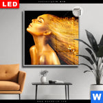 Leuchtbild Dia Goldenes Haar Quadrat Produktvorschau mit dem Bild Goldenes Haar im Format Quadrat.